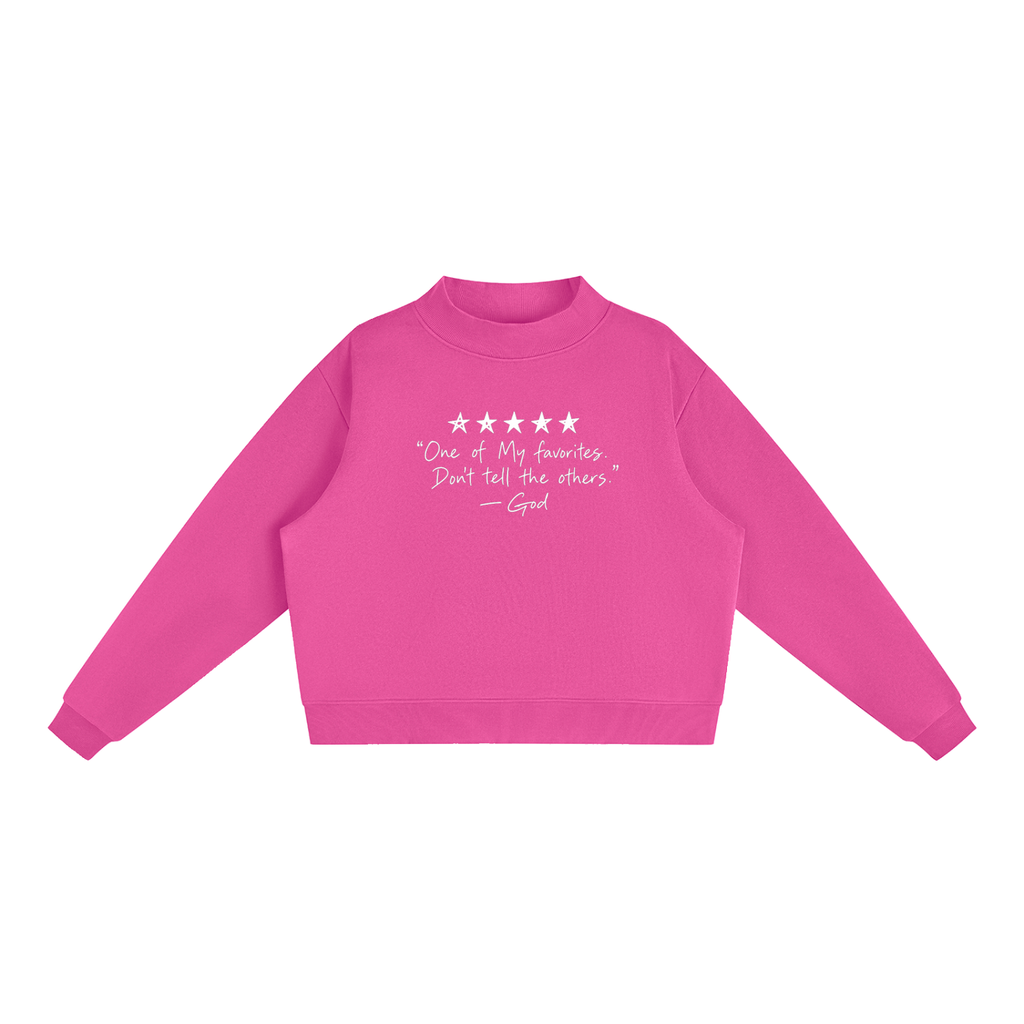 Women's Fleece Mock-Neck Crew Sweatshirt