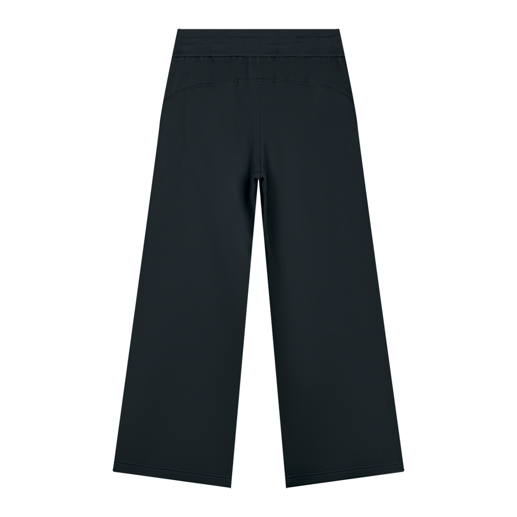 Black Wide Leg Fleece Sweatpants