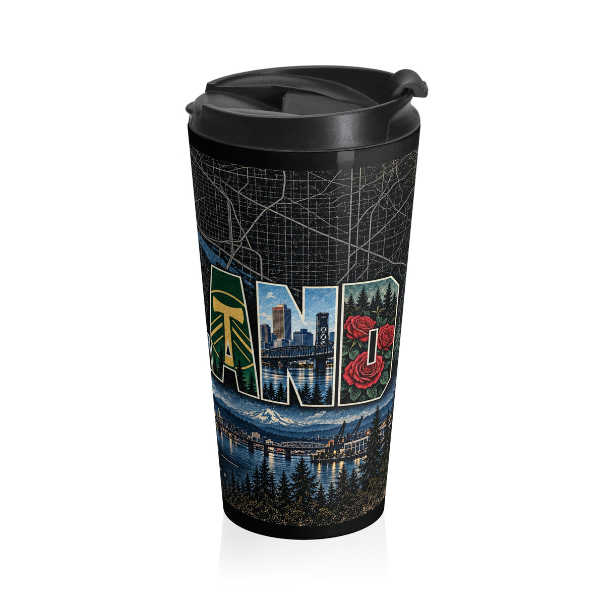 Portland Cityscape Travel Mug