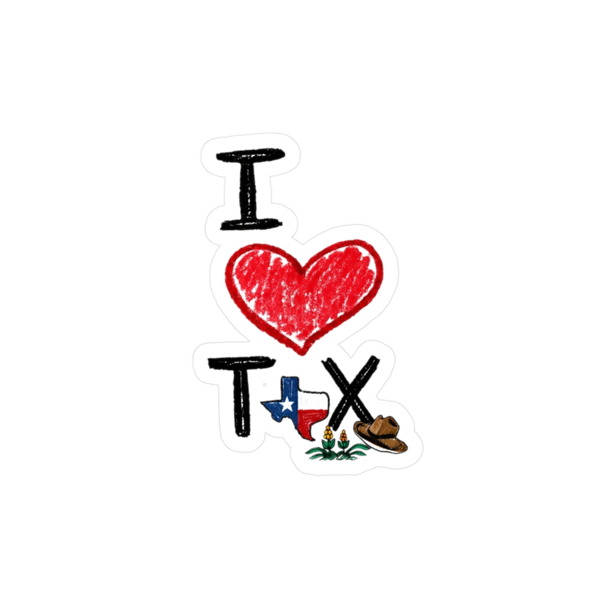 I love Texas Sticker