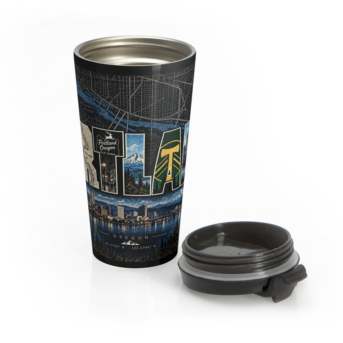 Portland Cityscape Travel Mug