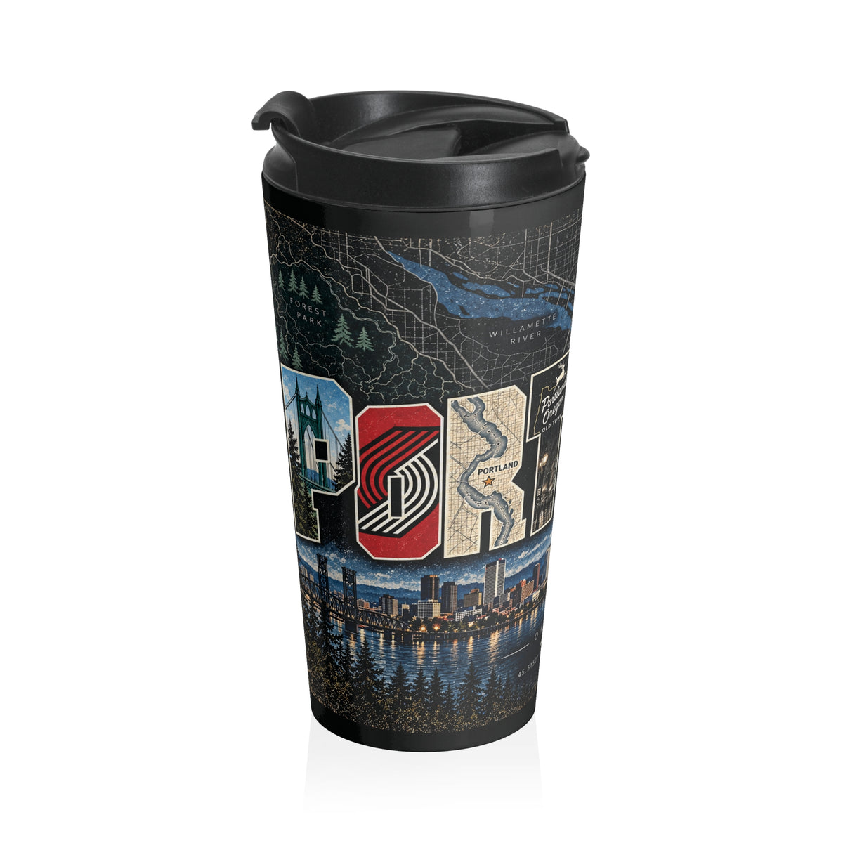 Portland Cityscape Travel Mug