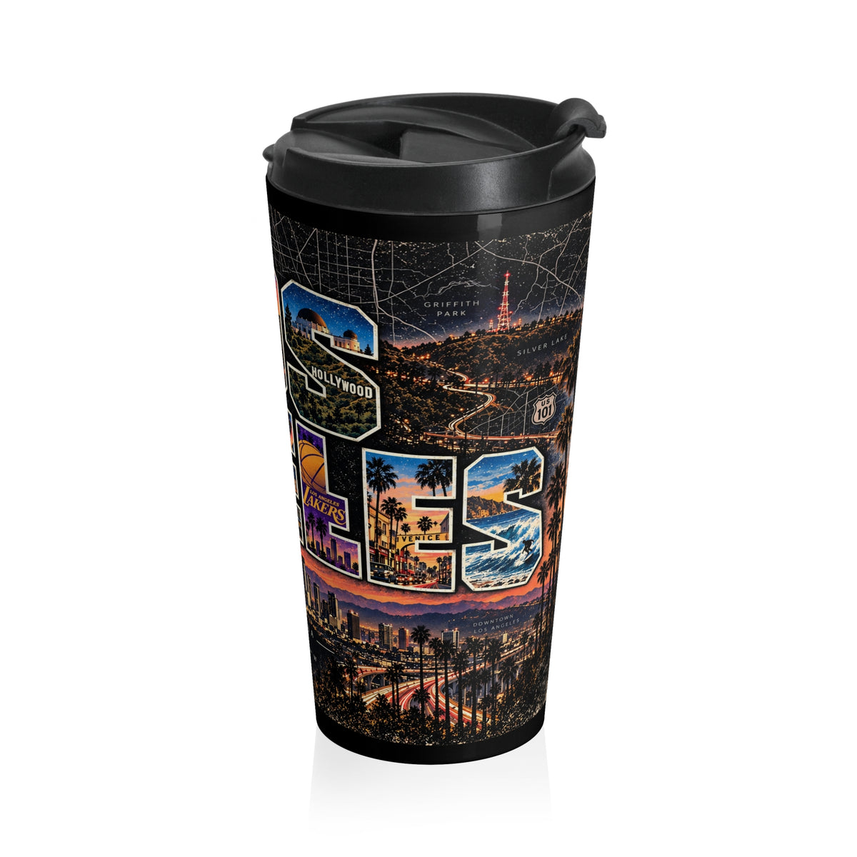 LA Cityscape Travel Mug