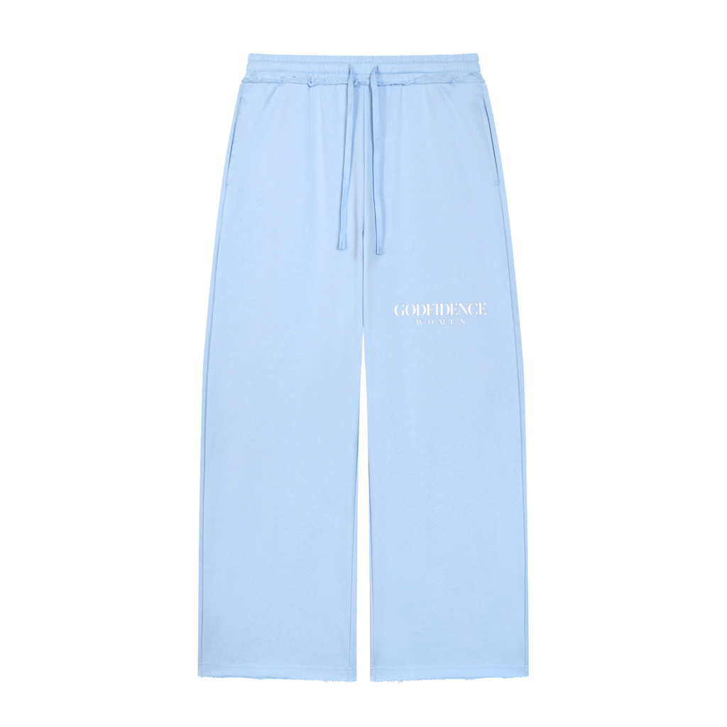 Women’s Wide Leg Raw Edge Sweatpants