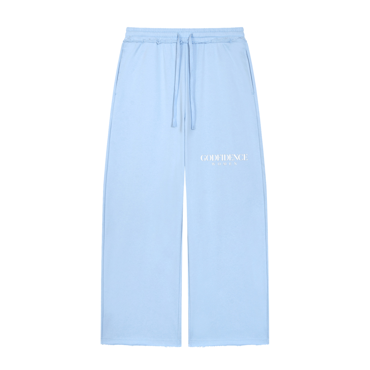 Women’s Wide Leg Raw Edge Sweatpants