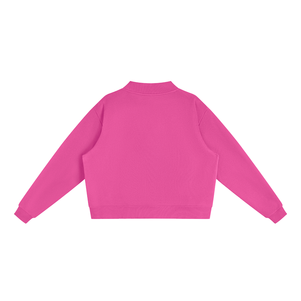 Women's Fleece Mock-Neck Crew Sweatshirt