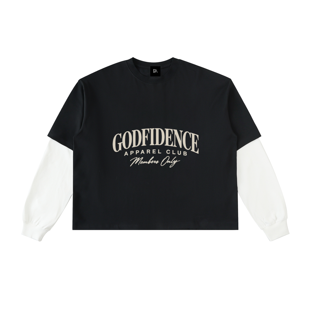 Members Only Contrast Sleeve Tee
