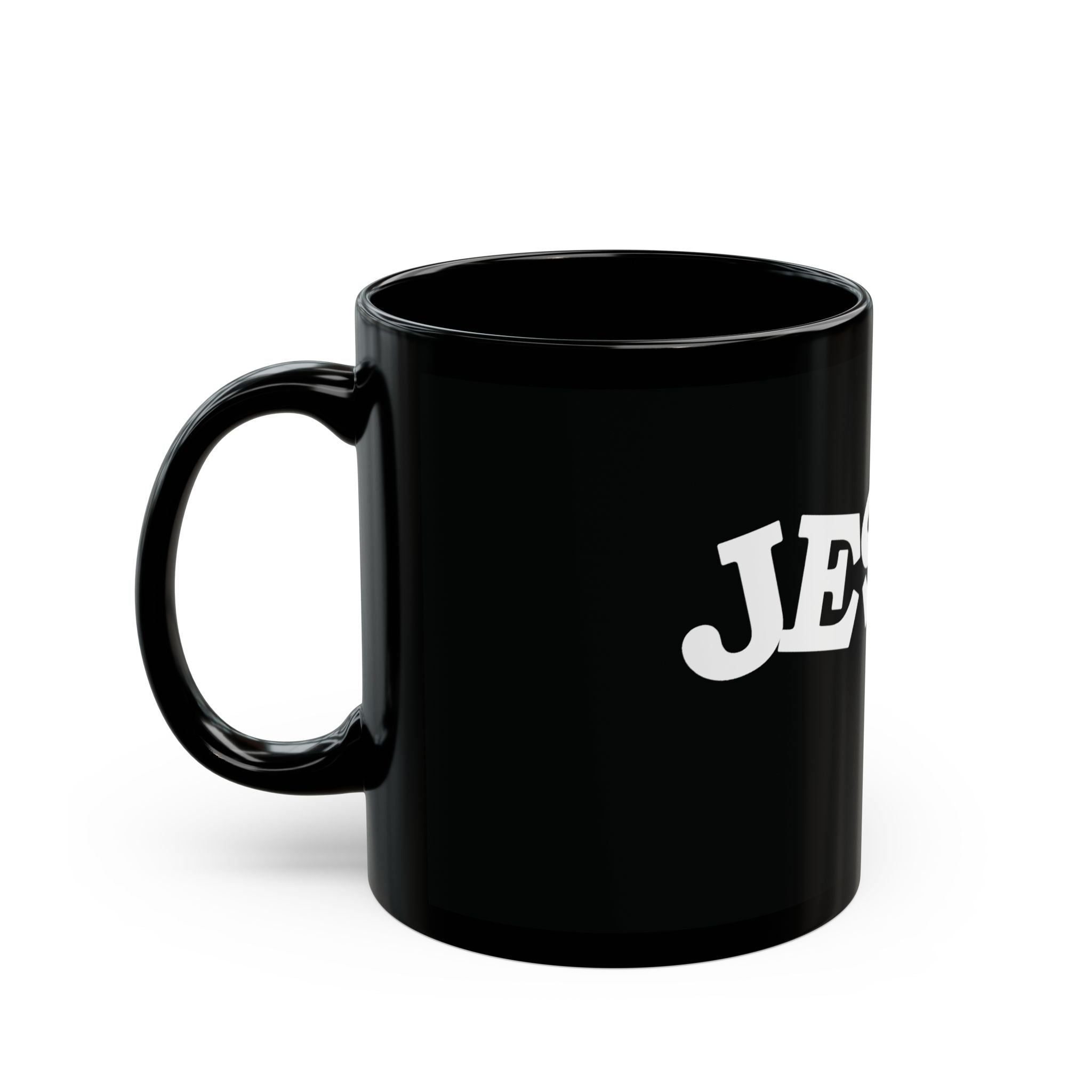 Love Jesus Black Mug