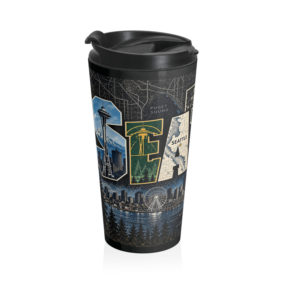 Seattle Cityscape Travel Mug