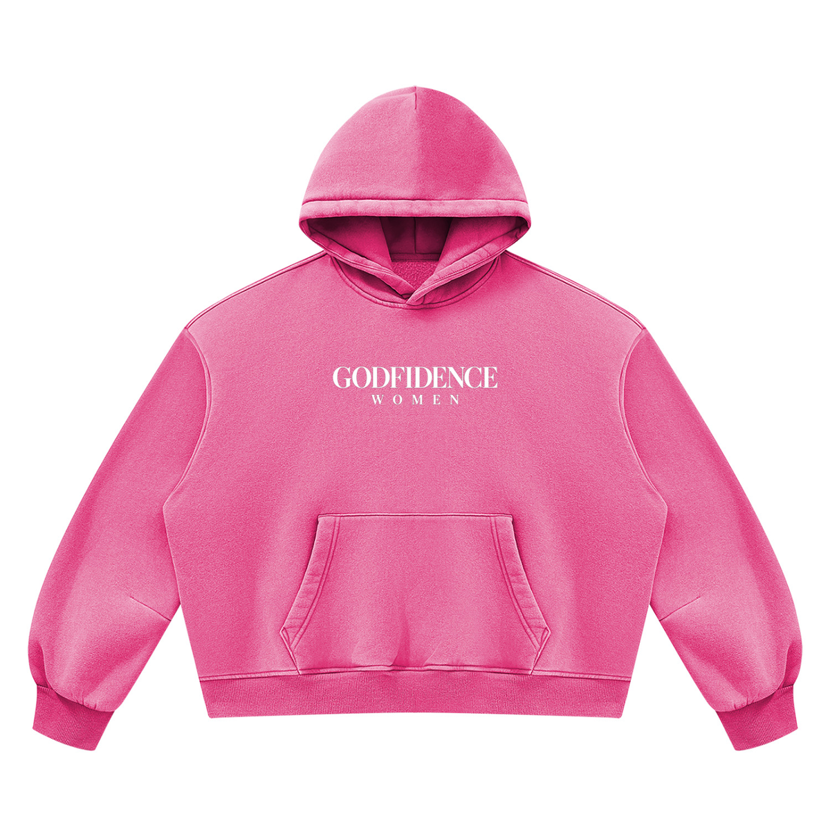 Women Vintage Wash Boxy Fleece Hoodie