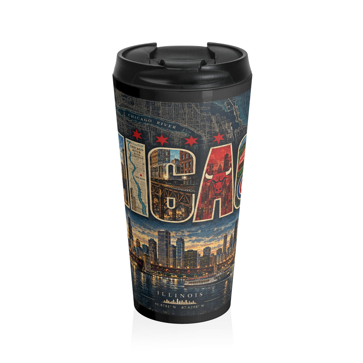 Chicago Cityscape Travel Mug