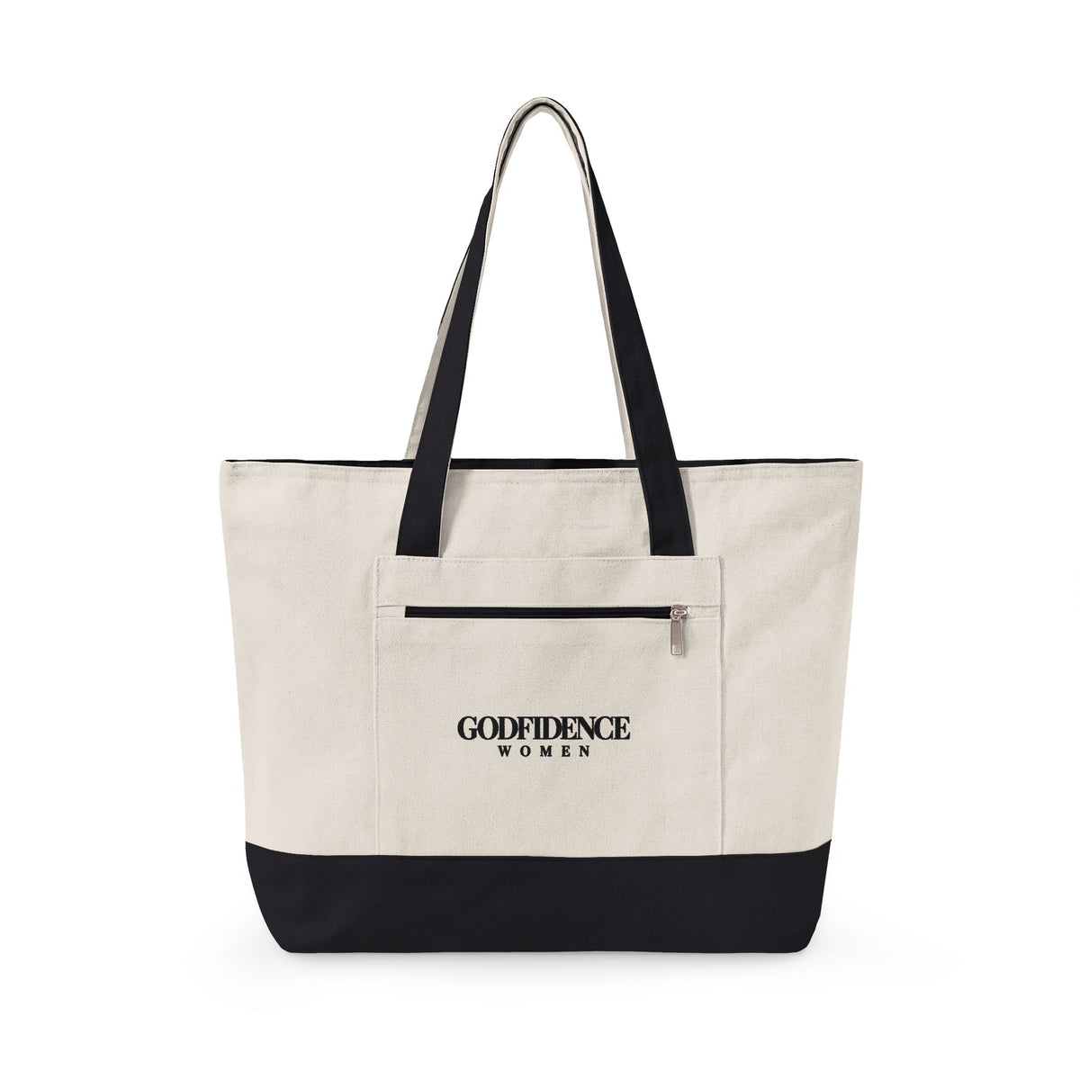 Godfidence Women Zippered Tote Bag