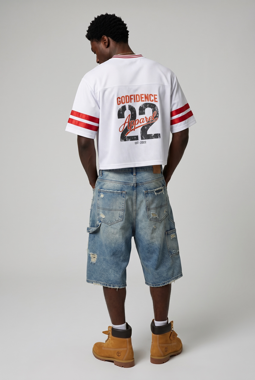Taped Mesh Boxy T-Shirt