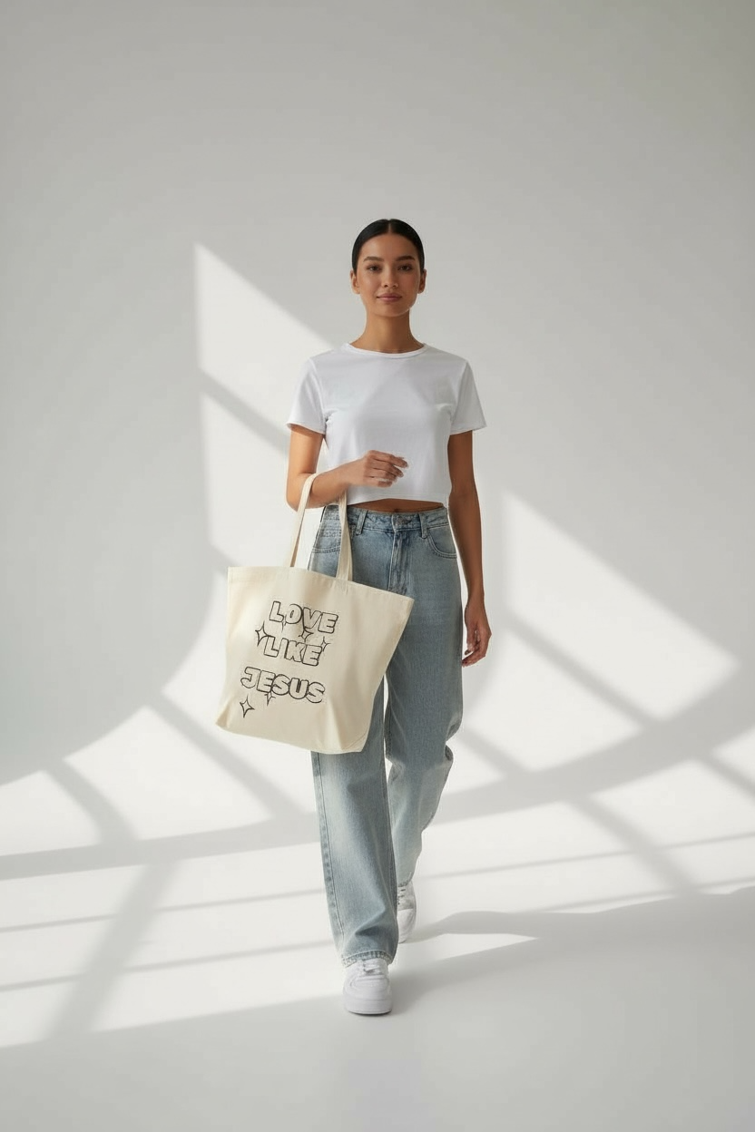 Love Like Jesus Canvas Tote Bag