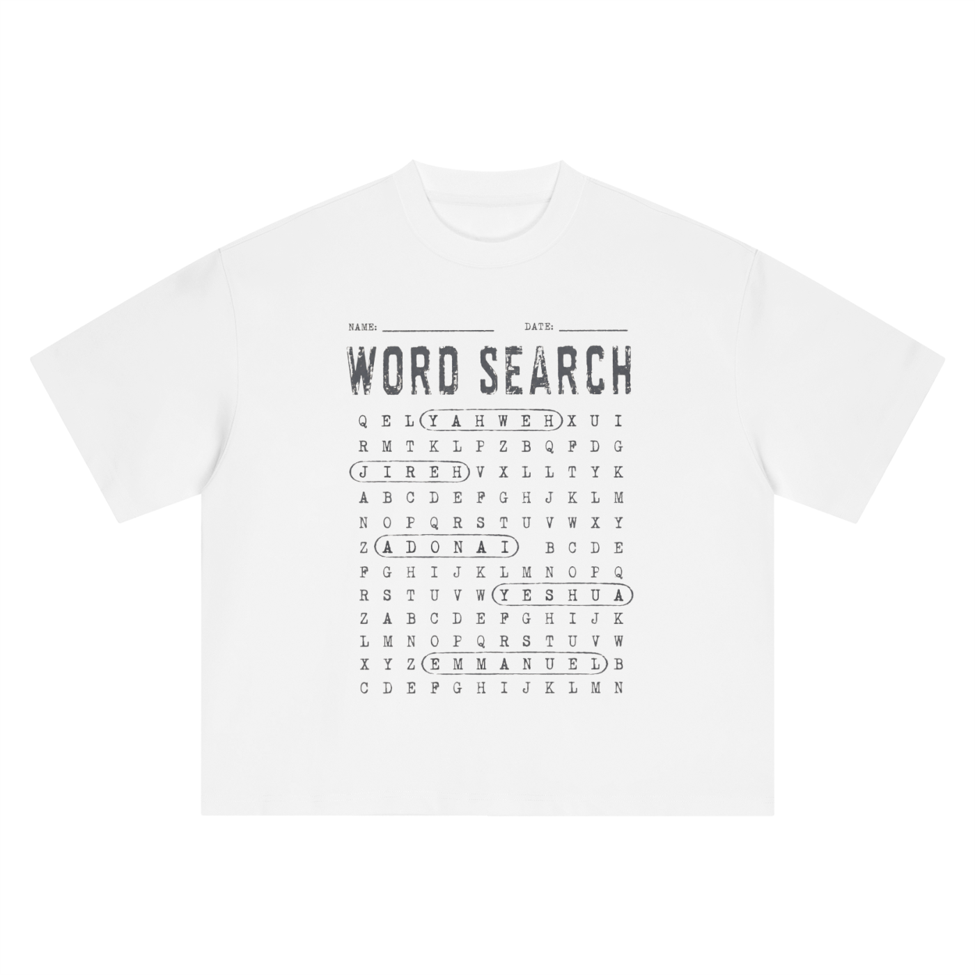 Word Search Tee