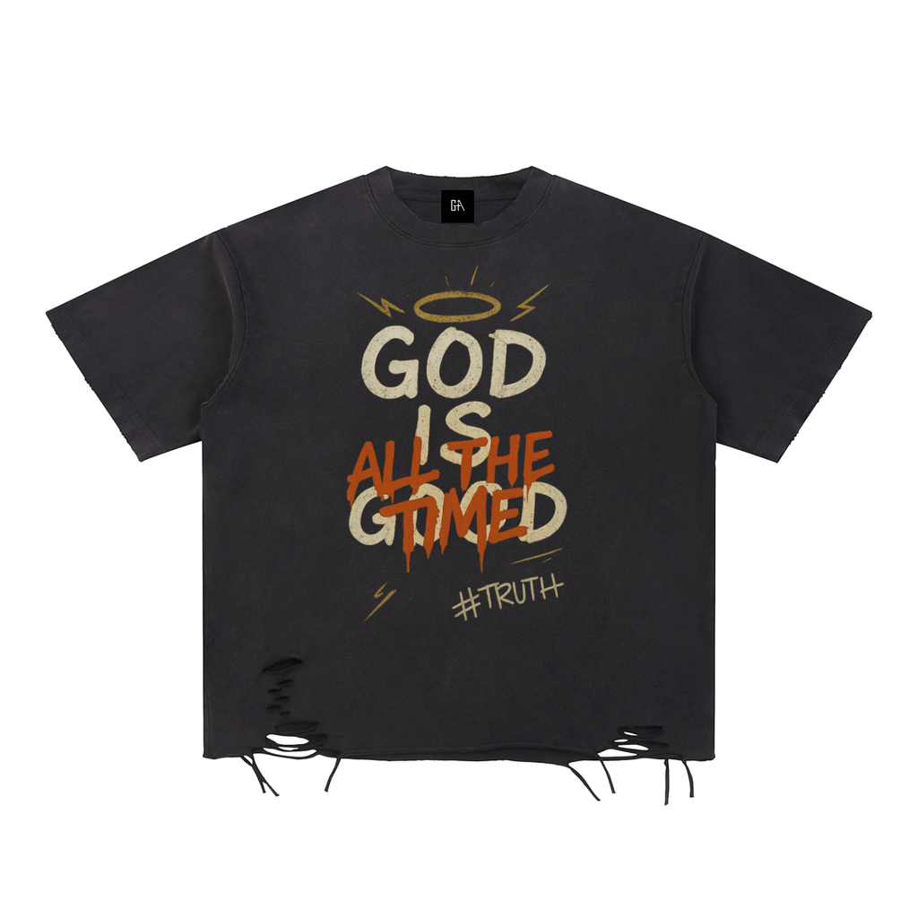 God Is Good Raw-Hem Tee