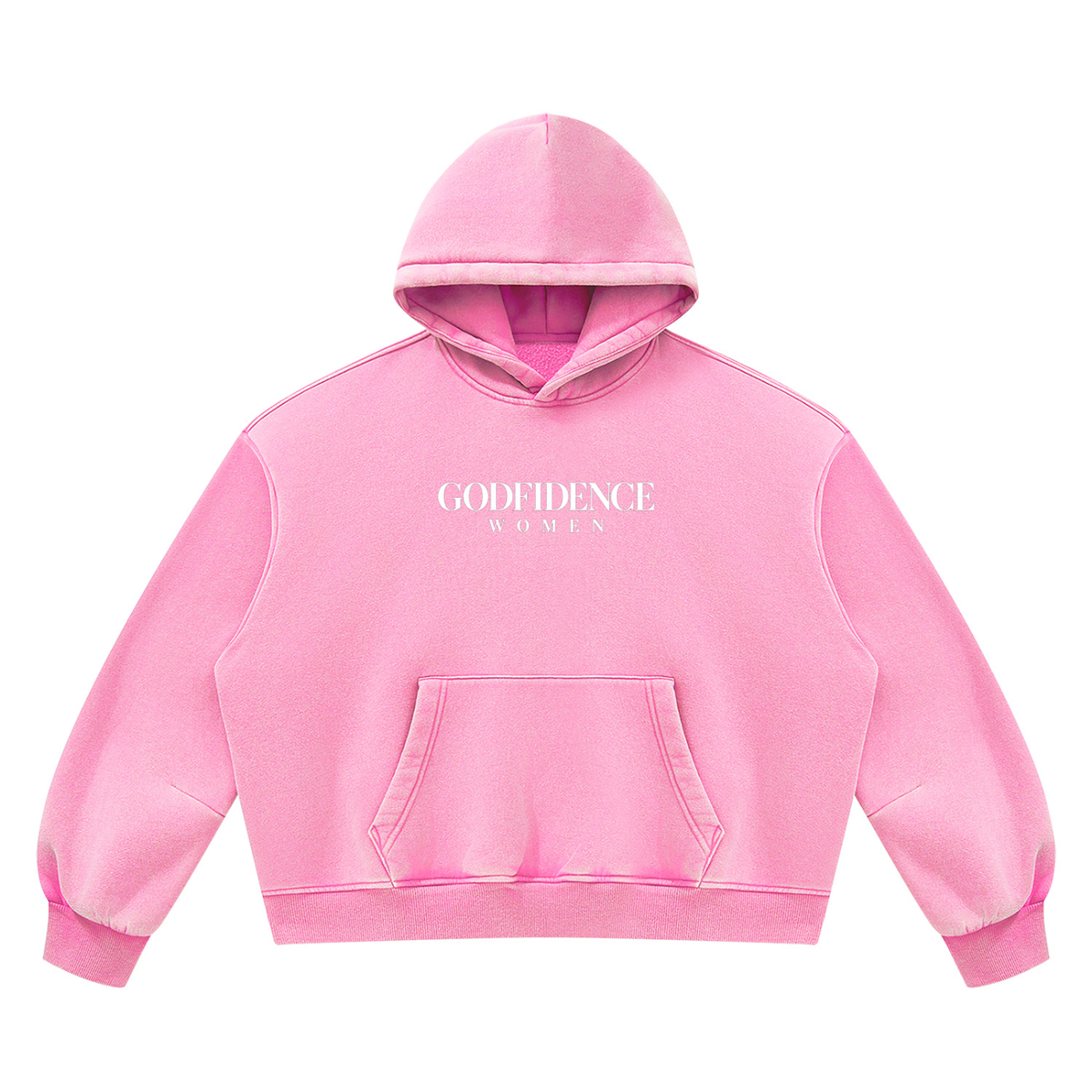 Women Vintage Wash Boxy Fleece Hoodie