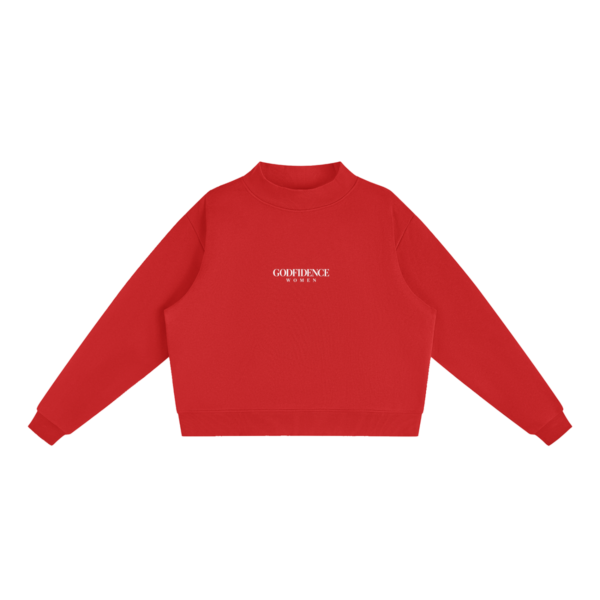 Essential Fleece Mock-Neck Crew Sweatshirt