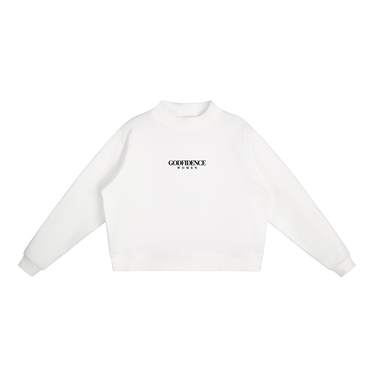 Essential Fleece Mock-Neck Crew Sweatshirt